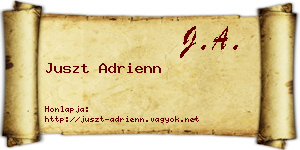 Juszt Adrienn névjegykártya